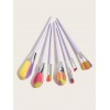 Baimeichuan 7-piece makeup brush set beauty tools diamond beauty brush plastic long rod 7-piece makeup brush