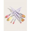 Baimeichuan 7-piece makeup brush set beauty tools diamond beauty brush plastic long rod 7-piece makeup brush