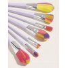 Baimeichuan 7-piece makeup brush set beauty tools diamond beauty brush plastic long rod 7-piece makeup brush