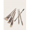 The charm boat 6 makeup brushes champagne, Jin Mu handle color makeup brush, set up beauty tools 6 eye shadow brushes.