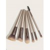 The charm boat 6 makeup brushes champagne, Jin Mu handle color makeup brush, set up beauty tools 6 eye shadow brushes.