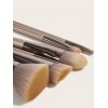 The charm boat 6 makeup brushes champagne, Jin Mu handle color makeup brush, set up beauty tools 6 eye shadow brushes.