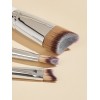 Baiyun boat 3 makeup brush sets, various functions, silver eye shadow brush, beauty makeup tool, 3 beauty brush sets.