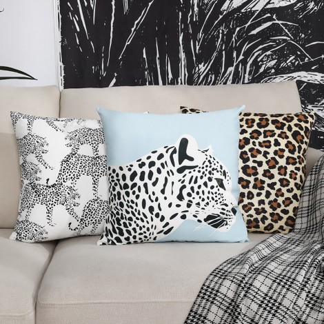 Nordic Dutch velvet digital printing pillow sofa cushion soft cloth pillow cover