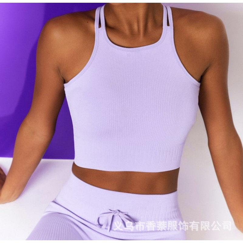 2021 seamless knitted outdoor long sleeve sports fitness suit women's Yoga suit 