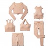 2021 seamless knitted outdoor long sleeve sports fitness suit women's Yoga suit 