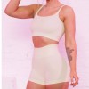 Chicken heart neck Yoga suit women's suit high waist YOGA SHORTS thread seamless bra fitness suit 