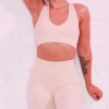 Chicken heart neck Yoga suit women's suit high waist YOGA SHORTS thread seamless bra fitness suit 