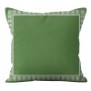 Green geometric pillowcase Nordic simple short plush pillowcase sofa living room decorative cushion cover
