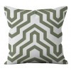 Green geometric pillowcase Nordic simple short plush pillowcase sofa living room decorative cushion cover