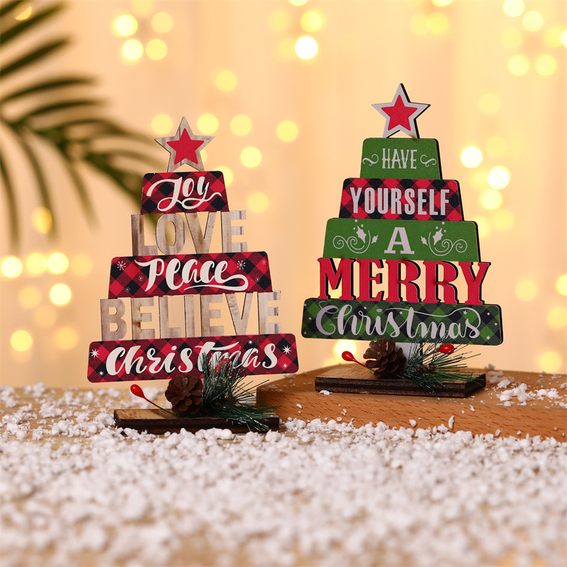 Christmas decorations Christmas tree modeling English letters desktop decorations party party decorations