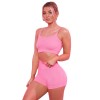 Chicken heart neck Yoga suit women's suit high waist YOGA SHORTS thread seamless bra fitness suit 