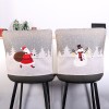 Fashion European and American Christmas printing Santa Claus Snowman decorative chair cover Christmas venue layout props