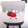Fashion European and American Christmas printing Santa Claus Snowman decorative chair cover Christmas venue layout props
