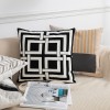 Nordic embroidered cotton canvas chain embroidered ins pillow cushion cover model room car sofa chair pillow