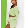 Lace up sports bra high waist seamless Fitness Yoga suit European and American Yoga long sleeve suit women 