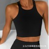 Lace up sports bra high waist seamless Fitness Yoga suit European and American Yoga long sleeve suit women 