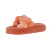 European and American 42 plus size plush slippers female autumn and winter cross-gradient bunny fur cotton drag plush flip flops