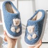 Cotton slippers women's home indoor warmth thick-soled plush home men's shoes