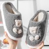 Cotton slippers women's home indoor warmth thick-soled plush home men's shoes