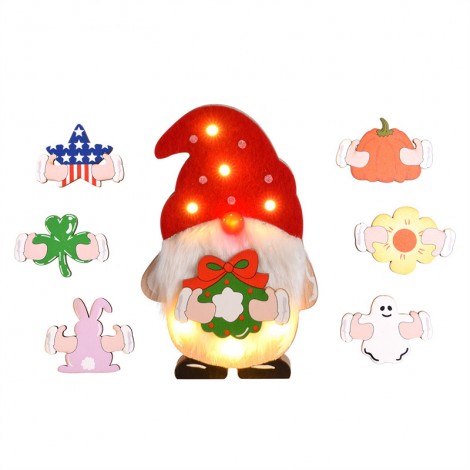 Christmas decorations DIY wooden luminous ornaments American Independence Day Halloween Easter Decoration