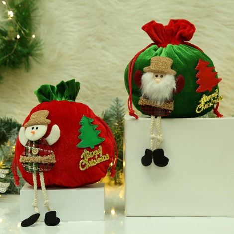 Christmas gift bag 2021 Snowman Santa Claus blessing bag pendant Christmas decorations Candy Bag
