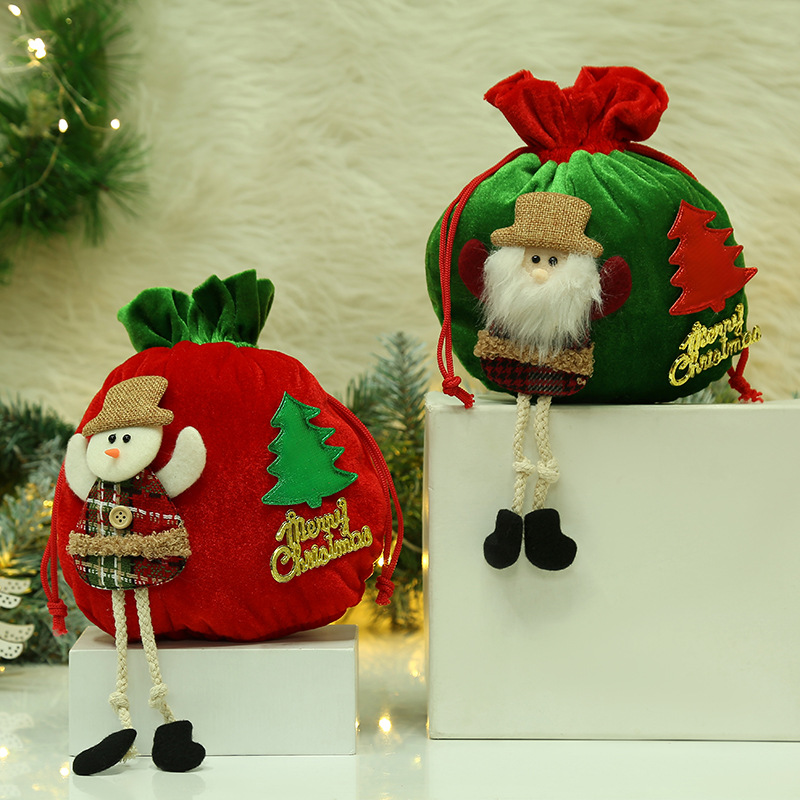 Christmas gift bag 2021 Snowman Santa Claus blessing bag pendant Christmas decorations Candy Bag