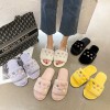 Korean version of autumn and winter cute flowers plush drag a word fish mouth slippers thick-soled home cotton slippers