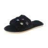 Korean version of autumn and winter cute flowers plush drag a word fish mouth slippers thick-soled home cotton slippers