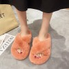 Plus size fall/winter Korean style all-match outer wear flat-bottomed fashion furry factory women's slippers direct supply