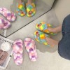 Hairy slippers women's outer wear autumn and winter Korean fashion thick-soled color cross indoor cotton slippers