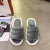 Plus size plush slippers female home one-word caterpillar home couple cotton slippers