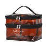 Net red cosmetic bag women's double-layer large capacity portable washing bag box waterproof cosmetic travel storage bag
