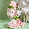 Cotton slippers women's home autumn and winter indoor warmth home cute thick-soled couple plush slippers home winter
