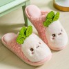 Cotton slippers women's home autumn and winter indoor warmth home cute thick-soled couple plush slippers home winter
