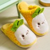 Cotton slippers women's home autumn and winter indoor warmth home cute thick-soled couple plush slippers home winter