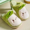 Cotton slippers women's home autumn and winter indoor warmth home cute thick-soled couple plush slippers home winter