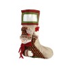 European and American style large elk Christmas decoration socks Snowman Christmas socks grid cloth cotton linen gift bag pendant christmas bag