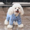 Reflective pet raincoat four legged dog raincoat outdoor hooded waterproof poncho for all seasons