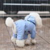 Reflective pet raincoat four legged dog raincoat outdoor hooded waterproof poncho for all seasons