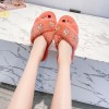 Die Kalu Women's Shoes Winter Wear Korean Fashion Rhinestone Flower Cross-hair Slippers