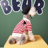 Dog clothes autumn and winter Teddy Chenery Fabio bear cute pet small dog stripe sweater cardigan