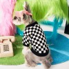 Pet clothes checkerboard round neck Pullover Sweater Chenery Chai dog FaDu teddy bear dog autumn and winter clothes