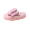 Furry slippers women autumn and winter Europe and the United States 42 large size gradient small rabbit fur slippers home cotton slippers