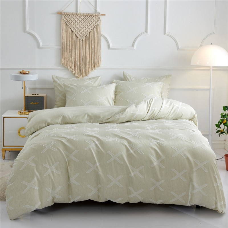 Home textile cationic flower cutting three piece bedding Duvet Cover Set