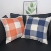 Pillow light luxury Plaid yarn dyed stitching Teddy cashmere pillow cover lamb cashmere pillow cover imitation wool pillow cushion
