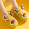 Cotton slippers women's home indoor warmth, thick-soled plush shoes