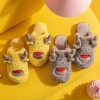 Cotton slippers women's home indoor warmth, thick-soled plush shoes