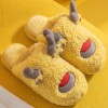 Cotton slippers women's home indoor warmth, thick-soled plush shoes