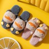 Cotton slippers women's home indoor warmth thick-soled plush home men's shoes